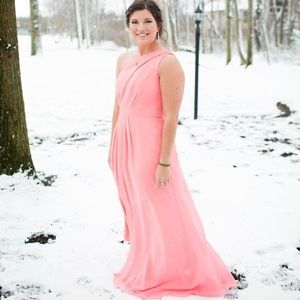 David’s Bridal Bridesmaid Coral Reef Dress